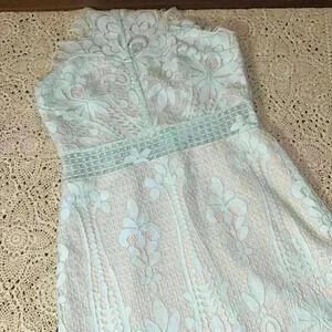 The Room short lace halter mini dress